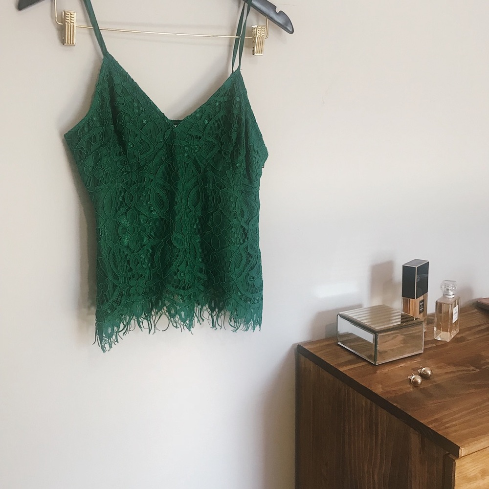 Emerald Green Lace Tank
